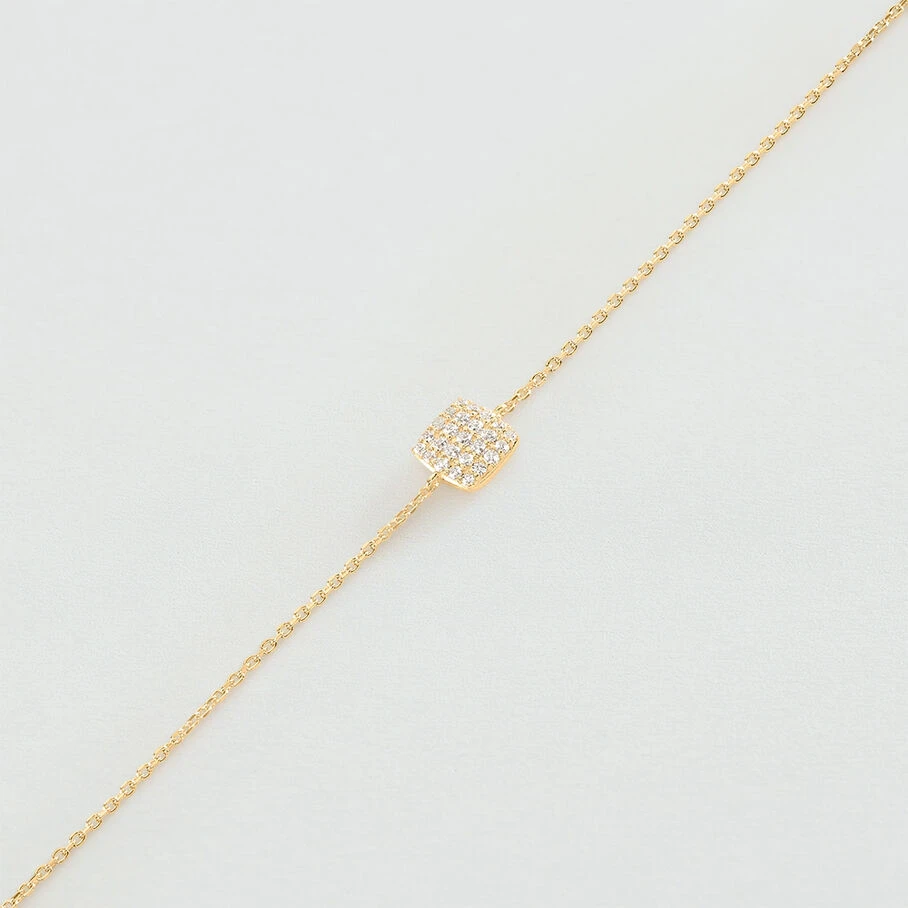 Bracelet Souple GLORIA - Cristal / Doré 3 Bracelet Souple GLORIA - Cristal / Doré