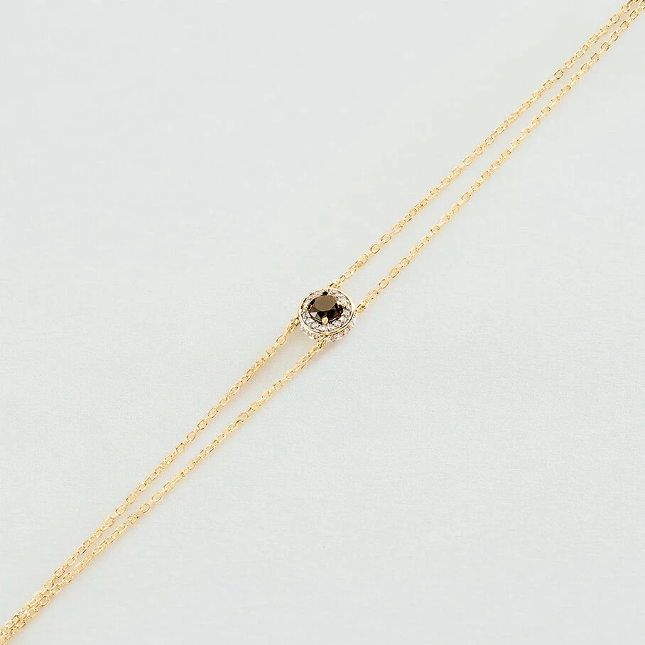 Bracelet Souple IMPERIAL - Noir / Doré 3 Bracelet Souple IMPERIAL - Noir / Doré