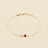 Bracelet Souple BEGUIN - Rouge / Doré -Bagues Magasin 02490078 324 TU 01