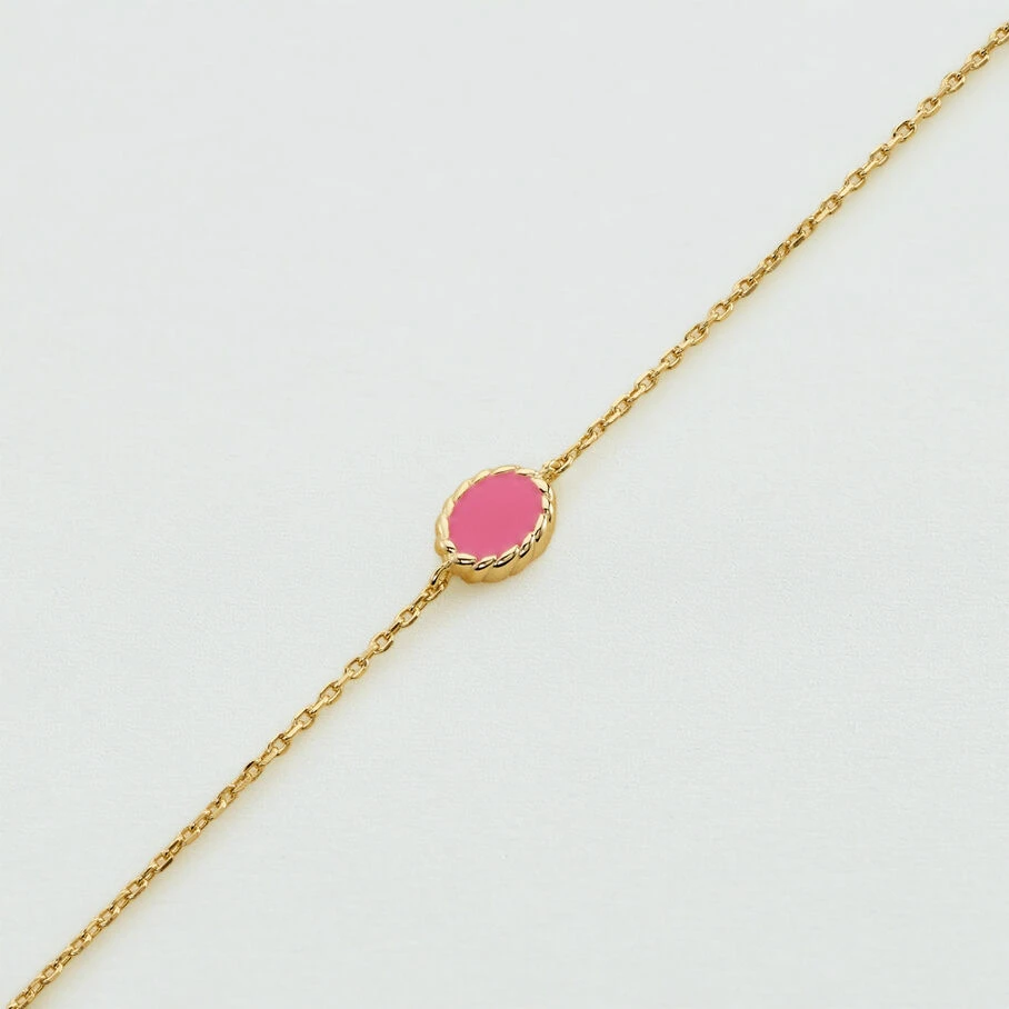 Bracelet Souple ATMA - Nacre /rose 3 Bracelet Souple ATMA - Nacre /rose