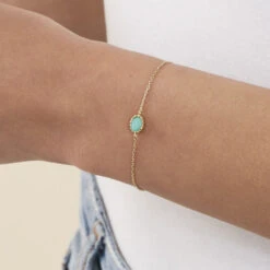 Bracelet Souple ATMA - Amazonite/ Jaune -Bagues Magasin 02490079 780 TU M2