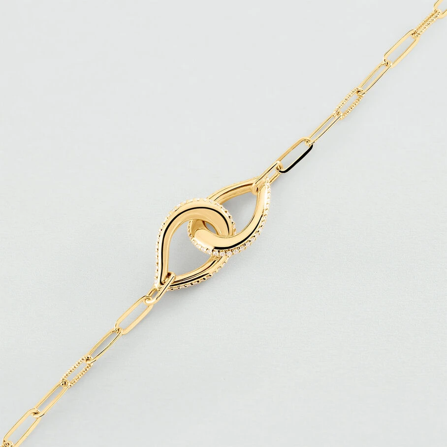 Bracelet Souple GEMINI - Cristal / Doré 3 Bracelet Souple GEMINI - Cristal / Doré