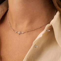 Collier Ras Du Cou OURSE - Cristal / Argenté 5 Collier Ras Du Cou OURSE - Cristal / Argenté -Bagues Magasin 02620383 136 TU M1