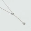 Collier Mi-long ETREINTE - Cristal / Argenté -Bagues Magasin 02623698 136 TU 01