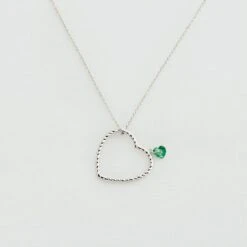 Collier Mi-long BEGUIN - Vert / Argenté