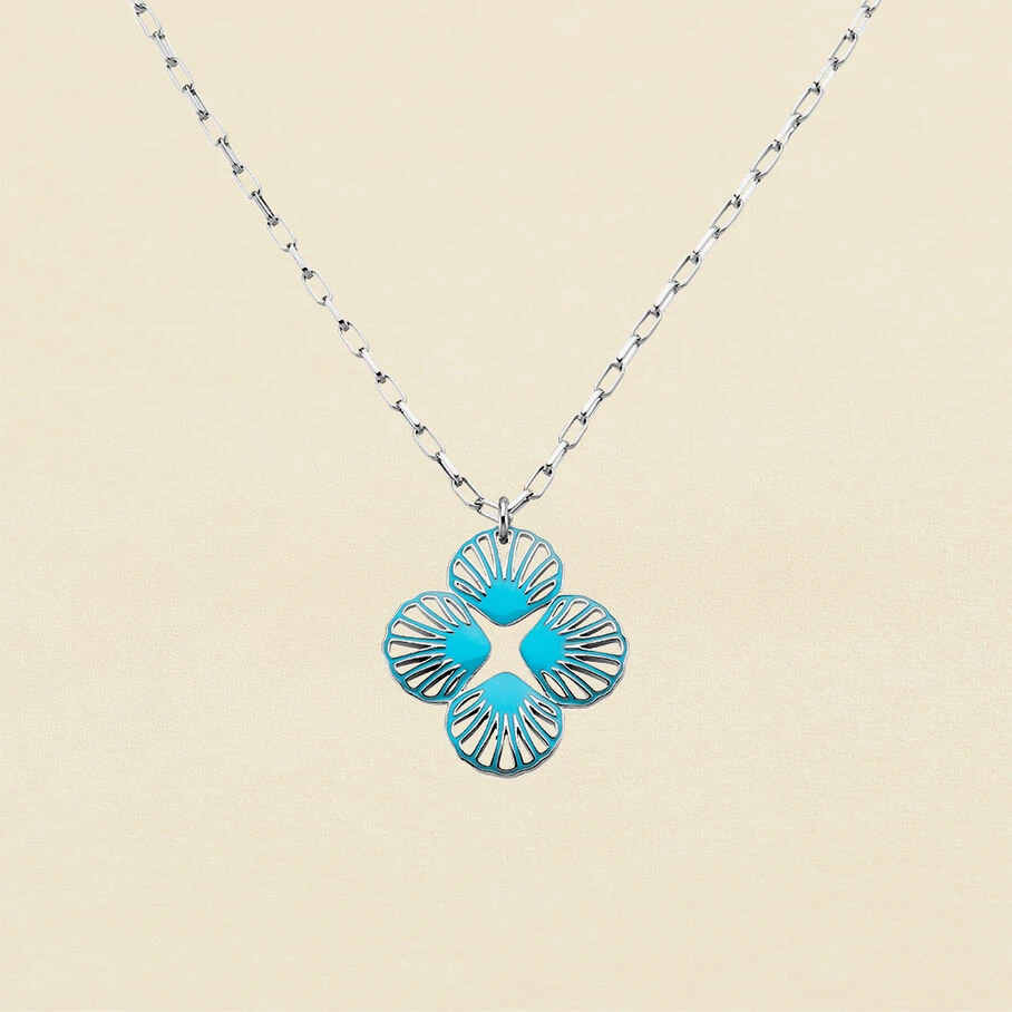 Sautoir COQUIPOP - Bleu / Argenté 3 Sautoir COQUIPOP - Bleu / Argenté