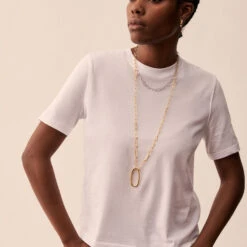 Collier Mi-long CHAIN - Argenté -Bagues Magasin 02651375 064 TU M2