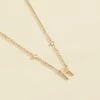 Collier Ras Du Cou LETTRE H - Cristal / Doré -Bagues Magasin 02670174 137 TU 01