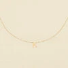 Collier Ras Du Cou LETTRE K - Cristal / Doré -Bagues Magasin 02670177 137 TU 01