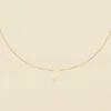 Collier Mi-long LETTRE X - Cristal / Doré -Bagues Magasin 02670190 137 TU 01