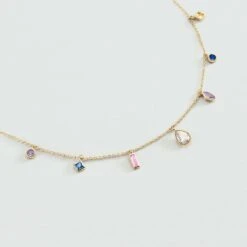 Collier Ras Du Cou RAINBOW - Multicolore / Doré
