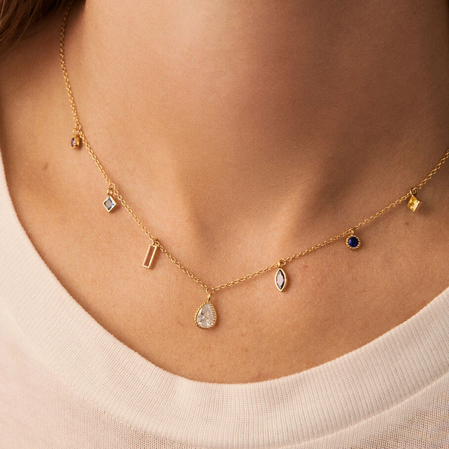 Collier Ras Du Cou RAINBOW - Multicolore / Doré 4 Collier Ras Du Cou RAINBOW - Multicolore / Doré – Image 2