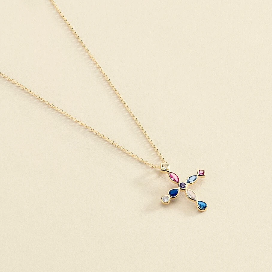 Collier Ras Du Cou LUCES - Multicolore / Doré 3 Collier Ras Du Cou LUCES - Multicolore / Doré