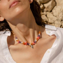 Collier Ras Du Cou RODEO - Multicolore / Doré -Bagues Magasin 02680190 256 TU M2