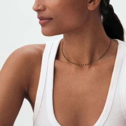 Collier Ras Du Cou SMARTY - Noir / Doré -Bagues Magasin 02680922 270 TU M1