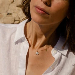 Collier Ras Du Cou CYCLADES - Rose Pâle/ Doré -Bagues Magasin 02681160 895 TU M2