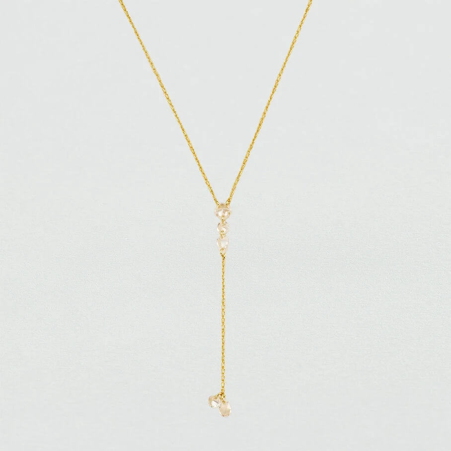 Collier Mi-long PETILLE - Cristal / Doré 3 Collier Mi-long PETILLE - Cristal / Doré