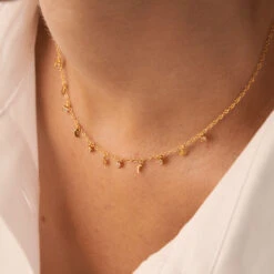 Collier Ras Du Cou LUNITAS - Cristal / Doré -Bagues Magasin 02690050 137 TU M1