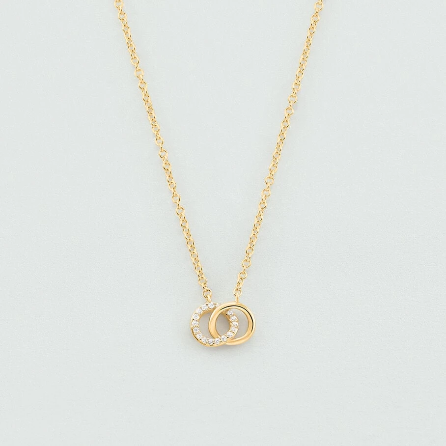 Collier Ras Du Cou RONDOU - Cristal / Doré