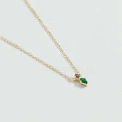 Collier Ras Du Cou ASTRE - Vert / Doré