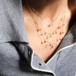 Collier Ras Du Cou BELOVED - Turquoise / Doré -Bagues Magasin 02690126 731 TU M2