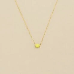 Collier Ras Du Cou ATMA - Amazonite/ Jaune