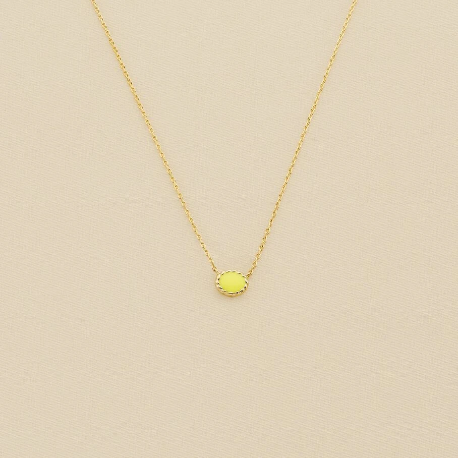 Collier Ras Du Cou ATMA - Amazonite/ Jaune 3 Collier Ras Du Cou ATMA - Amazonite/ Jaune