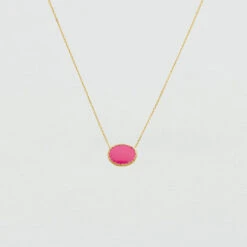 Collier Mi-long ATMA - Nacre /rose