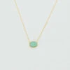 Collier Mi-long ATMA - Amazonite/ Jaune -Bagues Magasin 02690140 780 TU 01